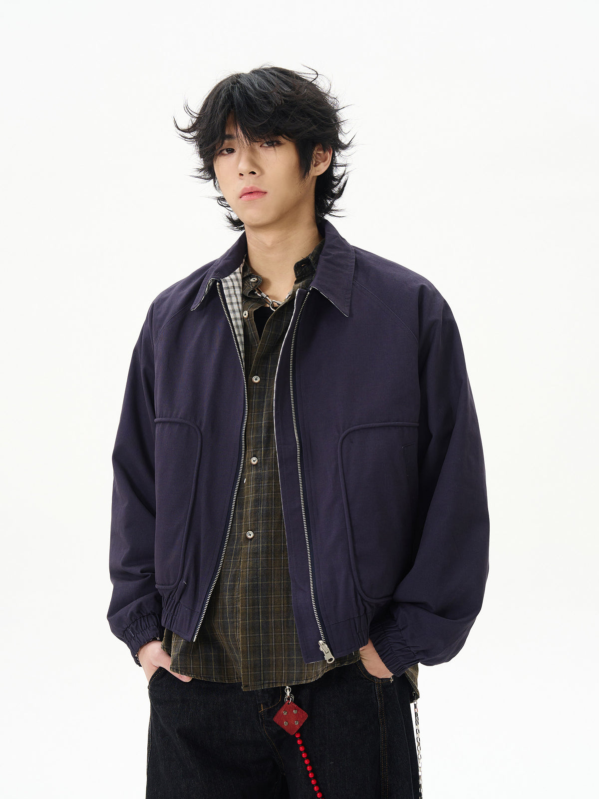 Reversible Check Overshirt Jacket  OR0023