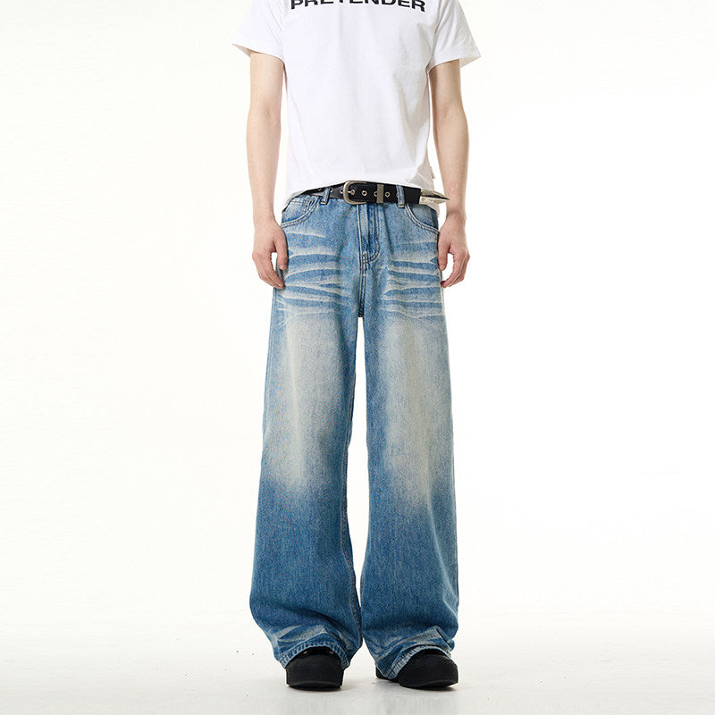 Vintage Straight Leg Wide Fit Denim Jeans  OR0025