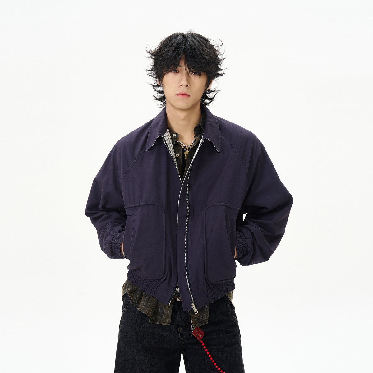 Reversible Check Overshirt Jacket  OR0023