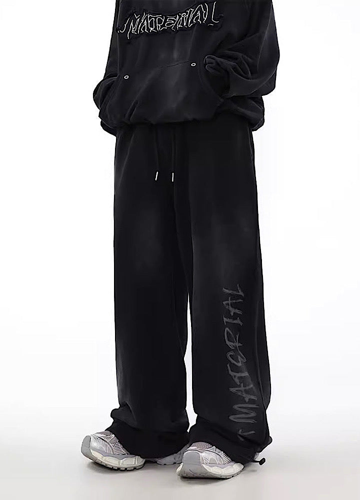 Acid wash design subculture initial pants  OR0009