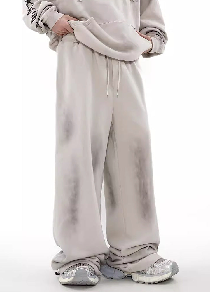 Acid wash design subculture initial pants  OR0009