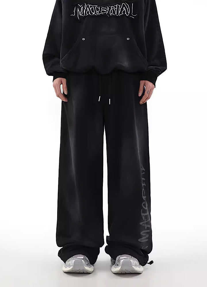 Acid wash design subculture initial pants  OR0009