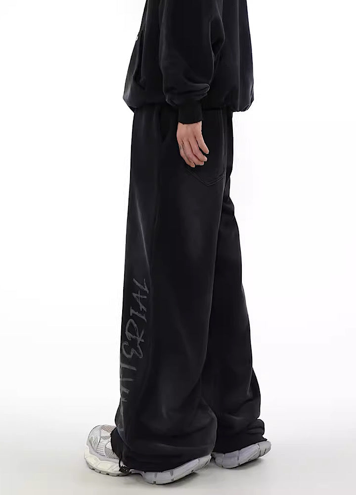 Acid wash design subculture initial pants  OR0009