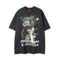 Subculture Dark Illustration Design Over-Anted Short Sleeve T-Shirt  OR0010