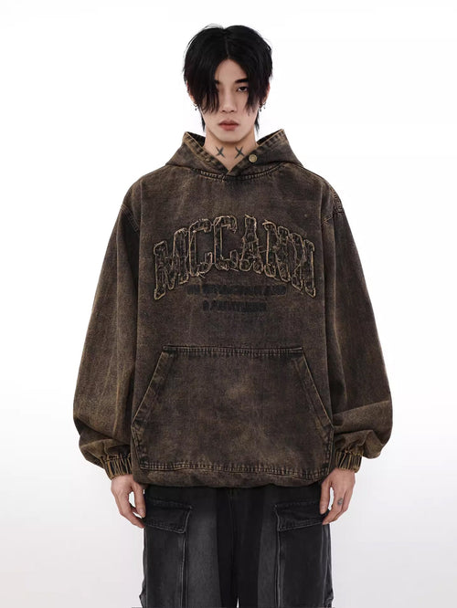 College Logo Washed Hoodie  OR0029