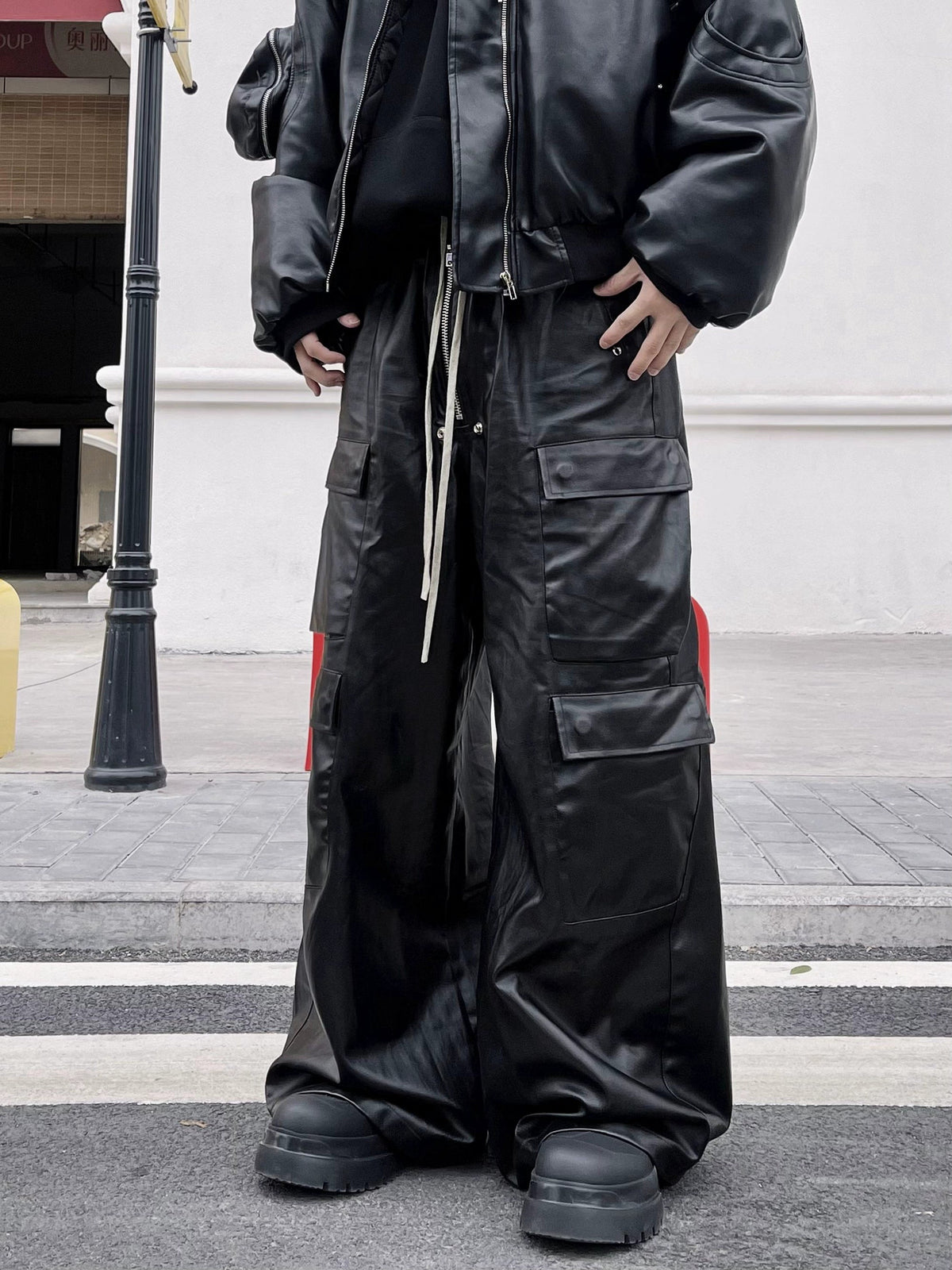 Leather Work Cargo Pants  OR0032