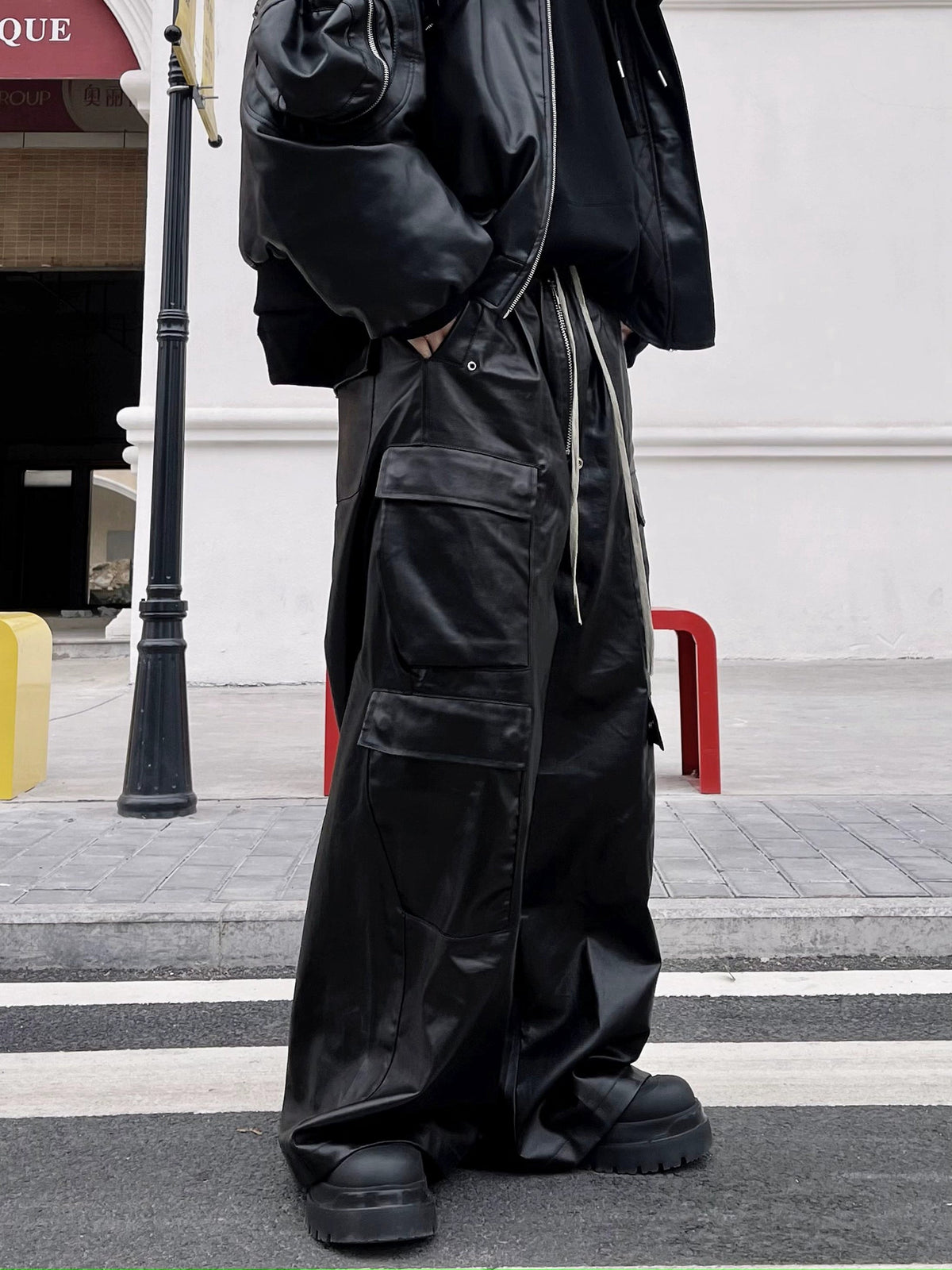 Leather Work Cargo Pants  OR0032
