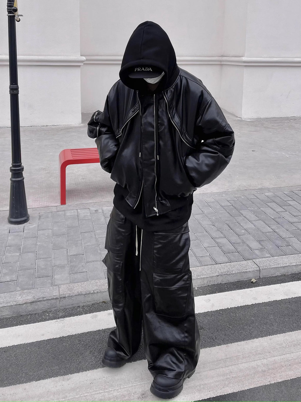 Leather Work Cargo Pants  OR0032