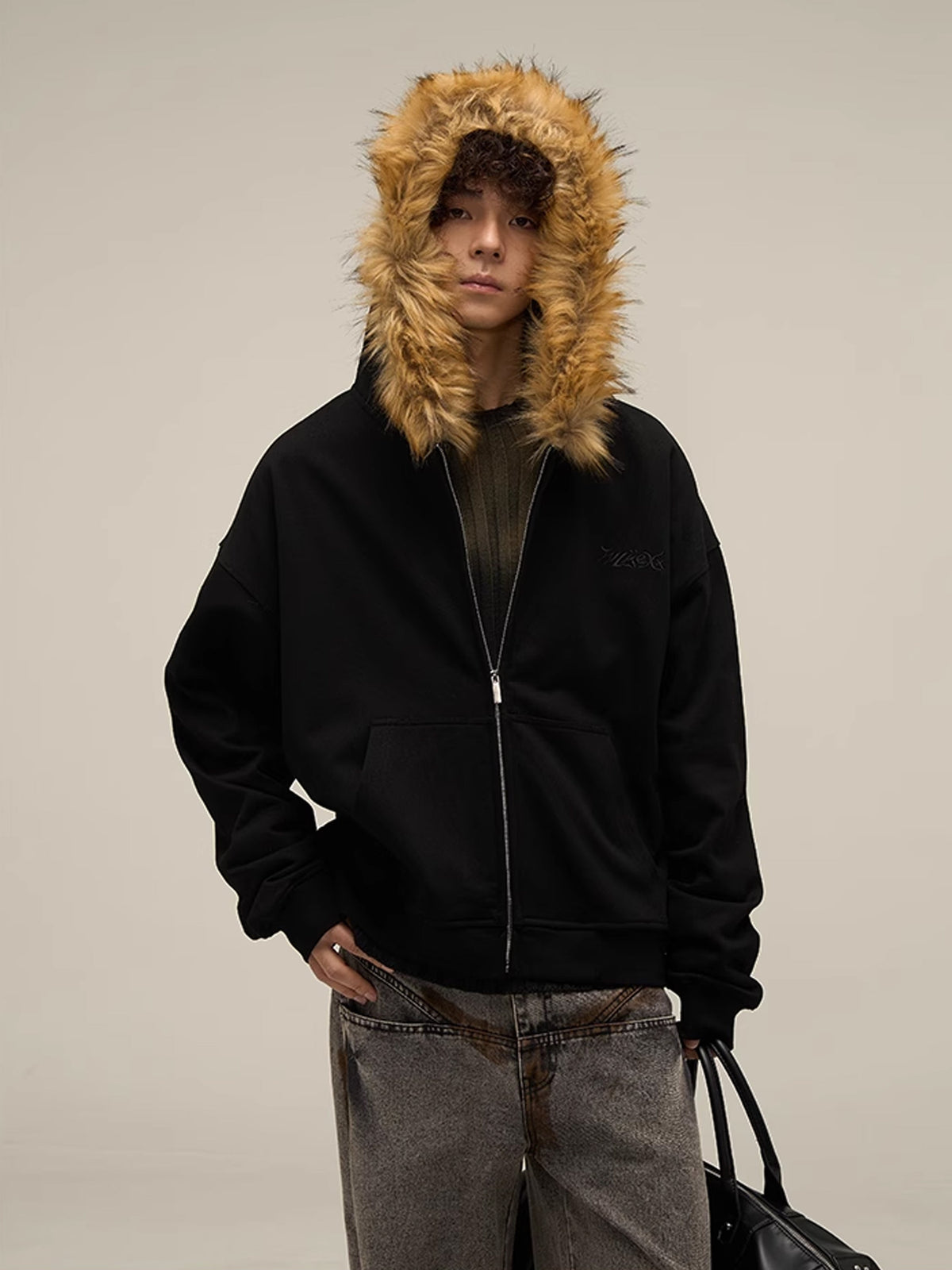Fur Zip Hoodie  OR0033