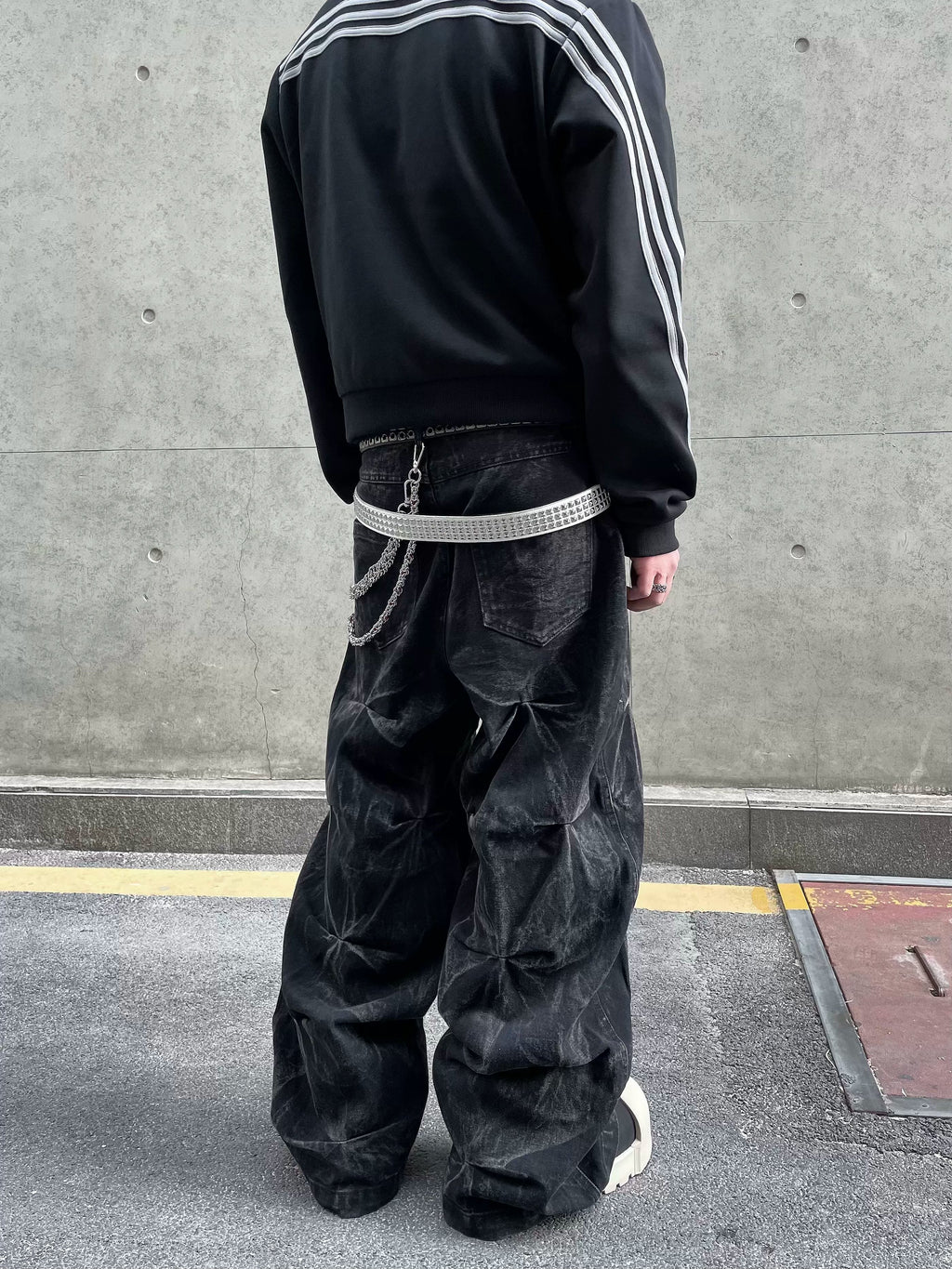 Niche Pleated Design Denim Pants  OR0036