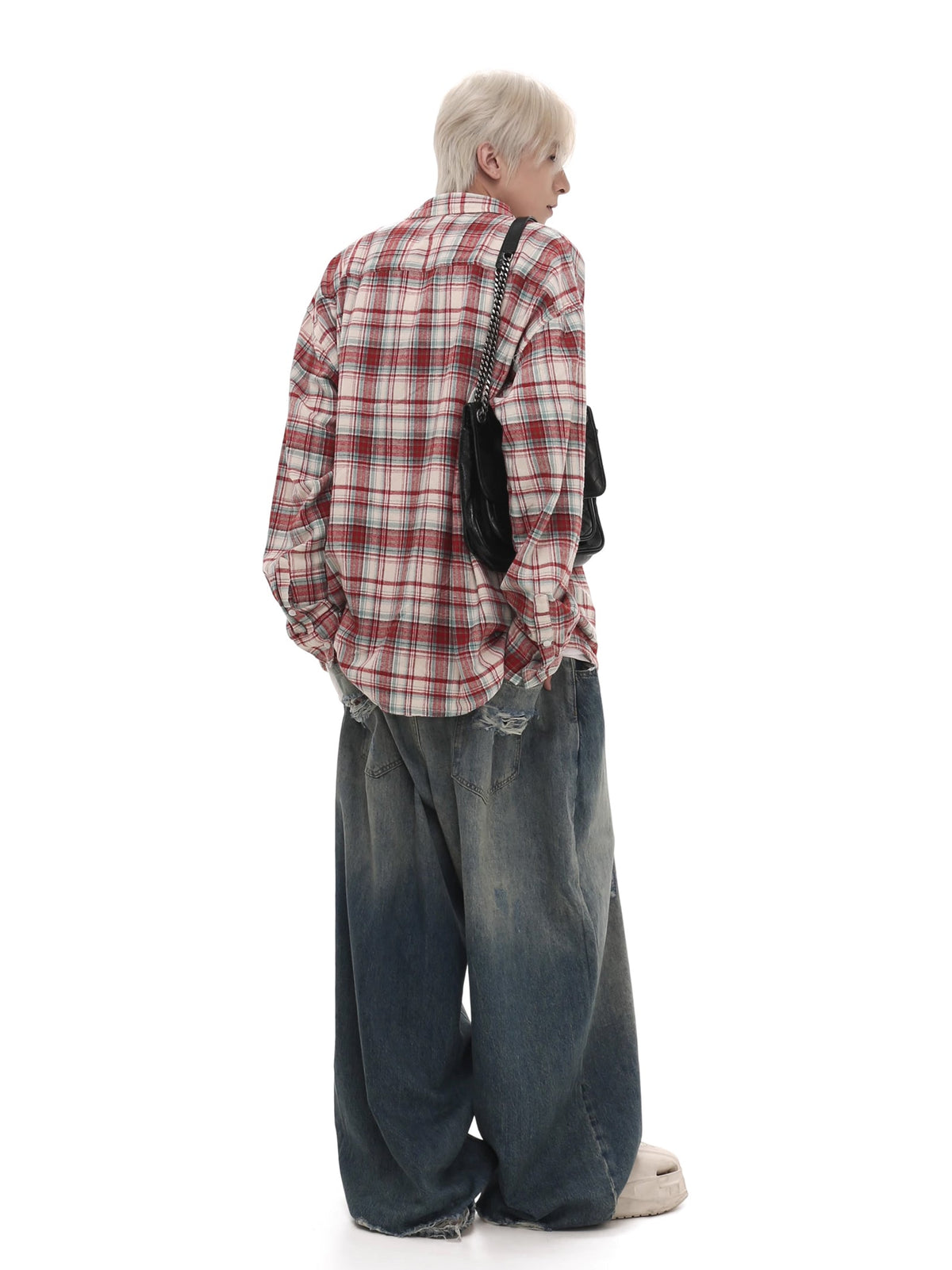 Retro Plaid Long Sleeve Shirt  OR0037