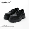 Round Toe Platform Leather Shoes  OR0042