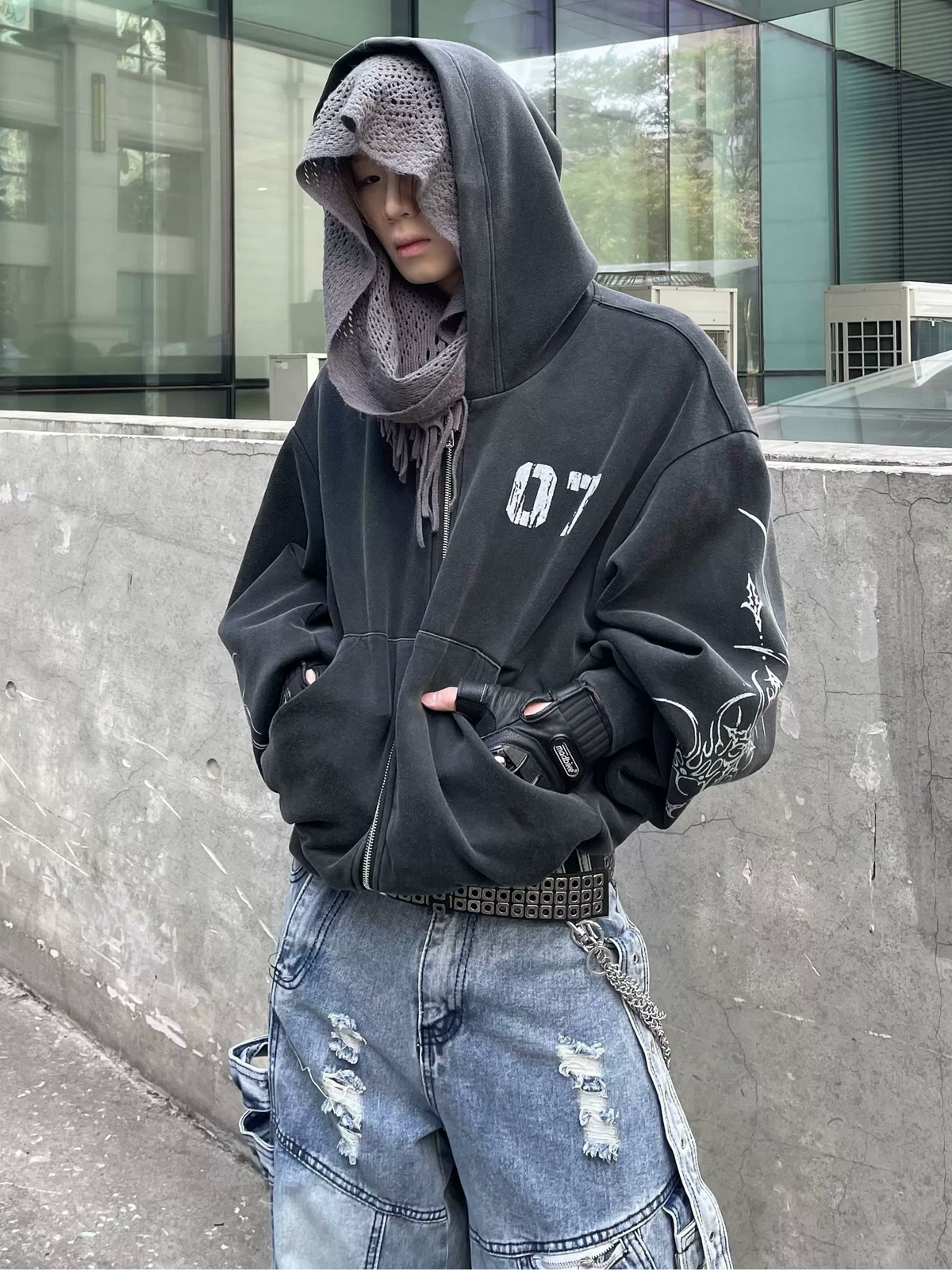 Niche Street Versatile Zip Hoodie  OR0044