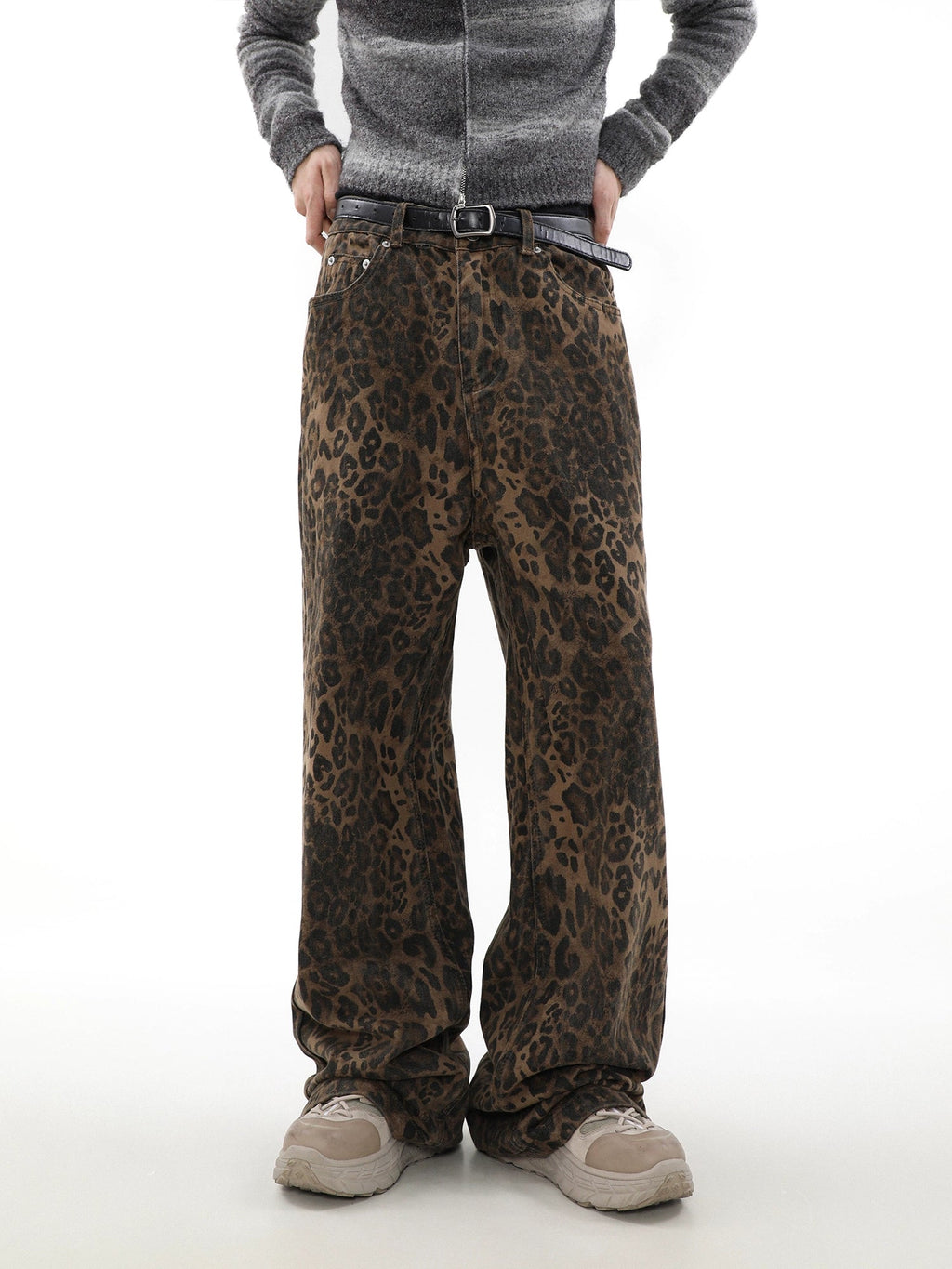 Leopard Loose Denim Pants  OR0058