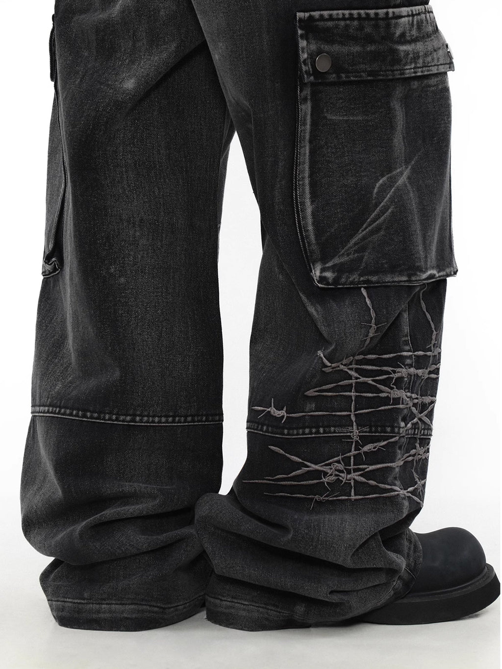 Barbed Wire Denim Pants  OR0061