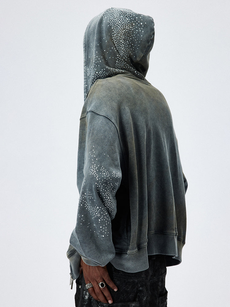 Rhinestone Zip Hoodie  OR0067