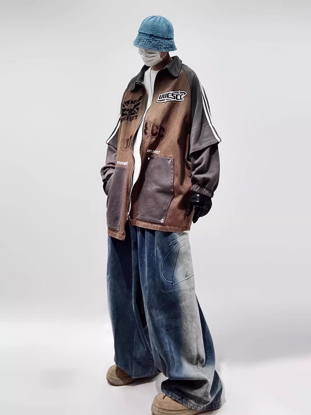 Wide Logo Denim Pants  OR0073