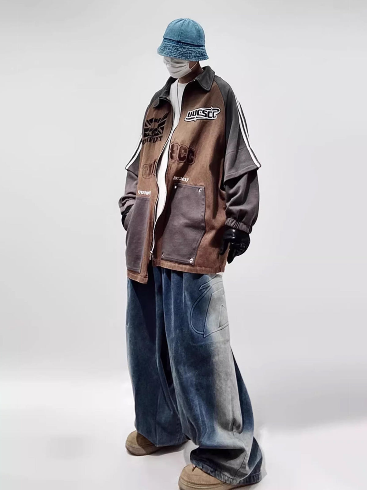 Wide Logo Denim Pants  OR0073