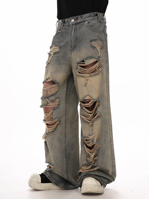 Broken Hole Baggy Jeans  OR0077