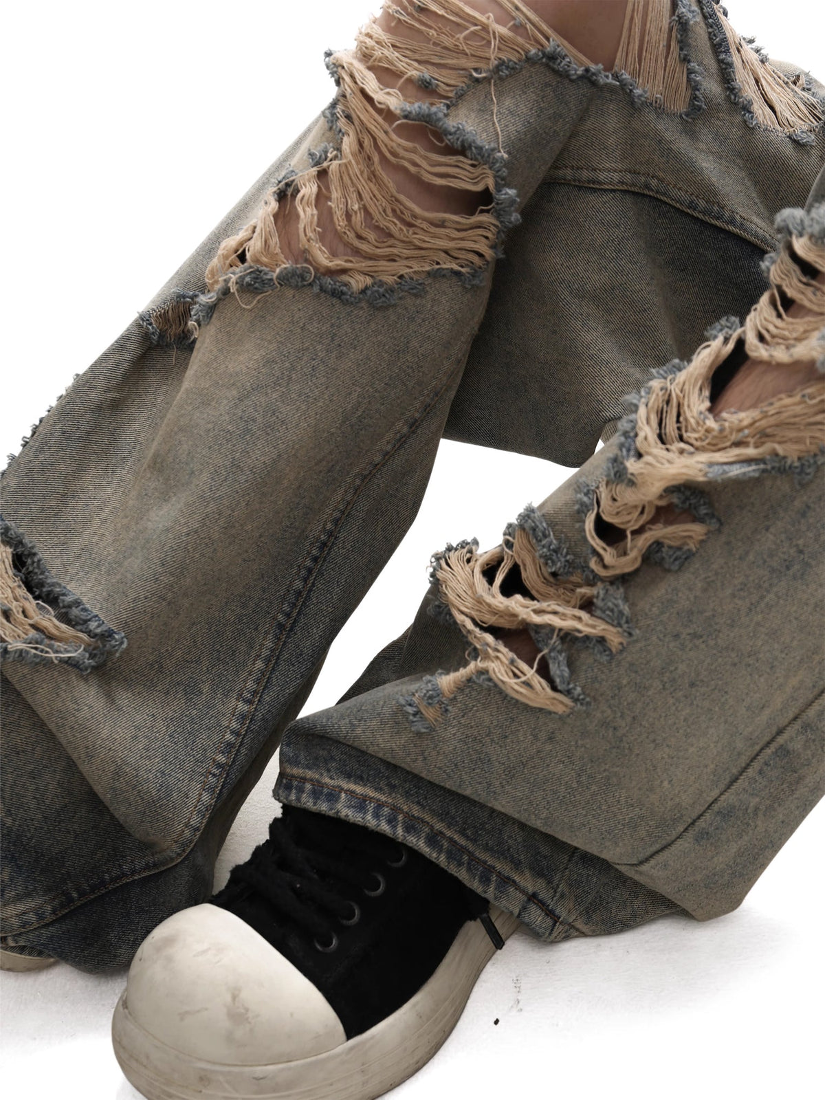 Broken Hole Baggy Jeans  OR0077