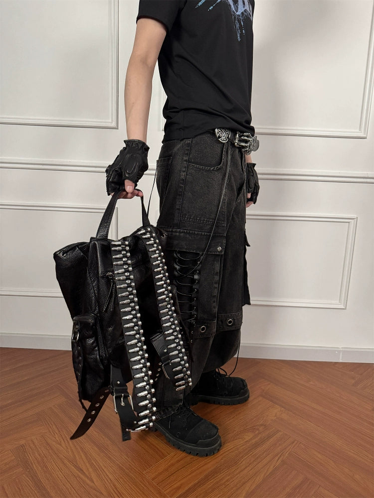 Rivet Multi-Pocket Punk Bag  OR0094