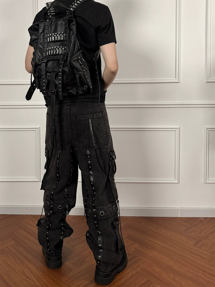 Rivet Multi-Pocket Punk Bag  OR0094