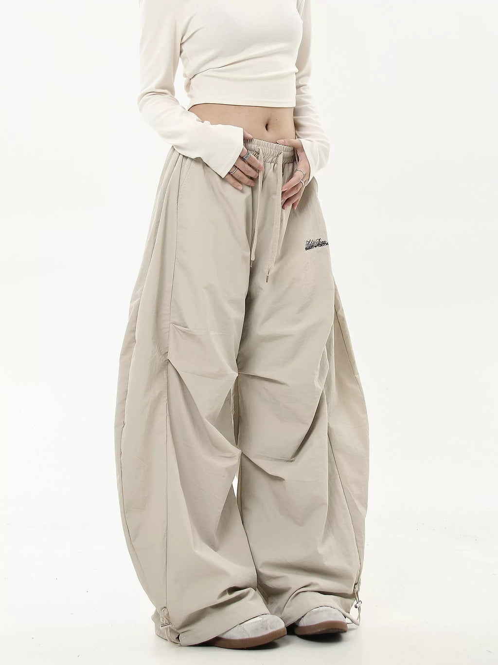 Pleated Draped Paratrooper Work Pants  OR0096