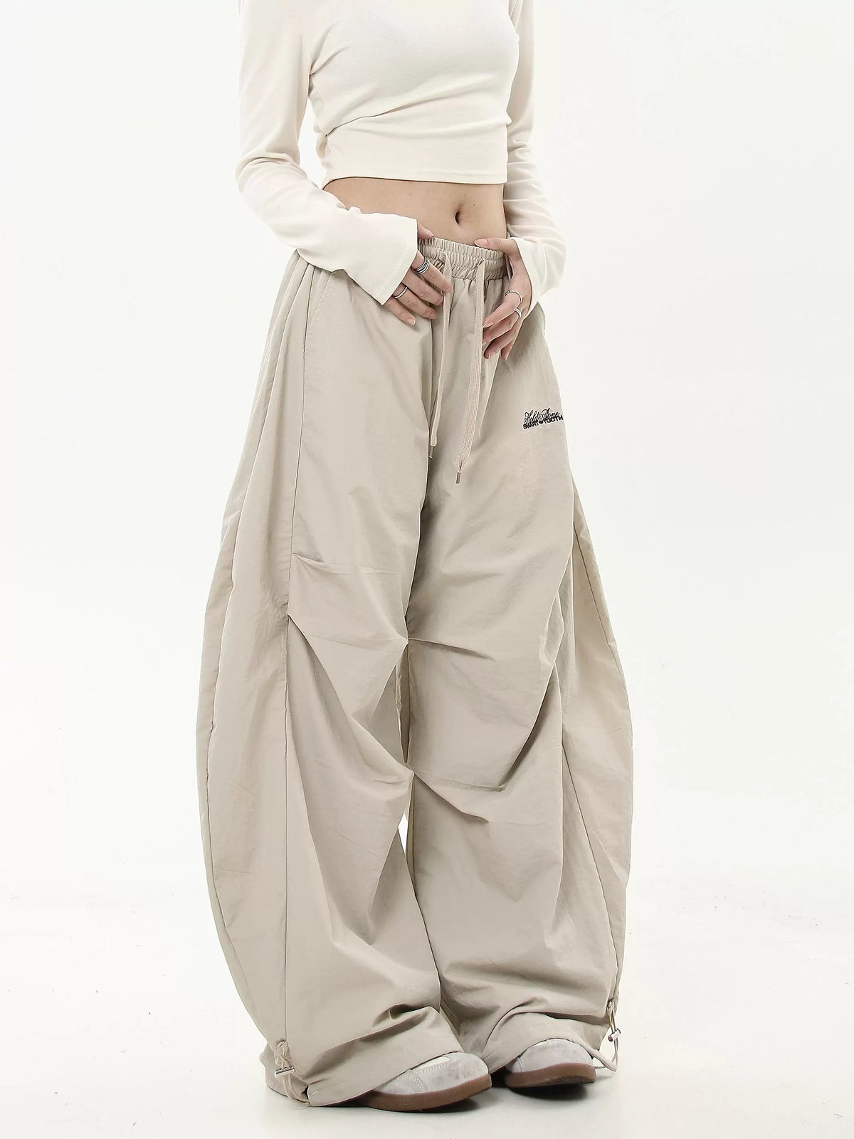 Pleated Draped Paratrooper Work Pants  OR0096