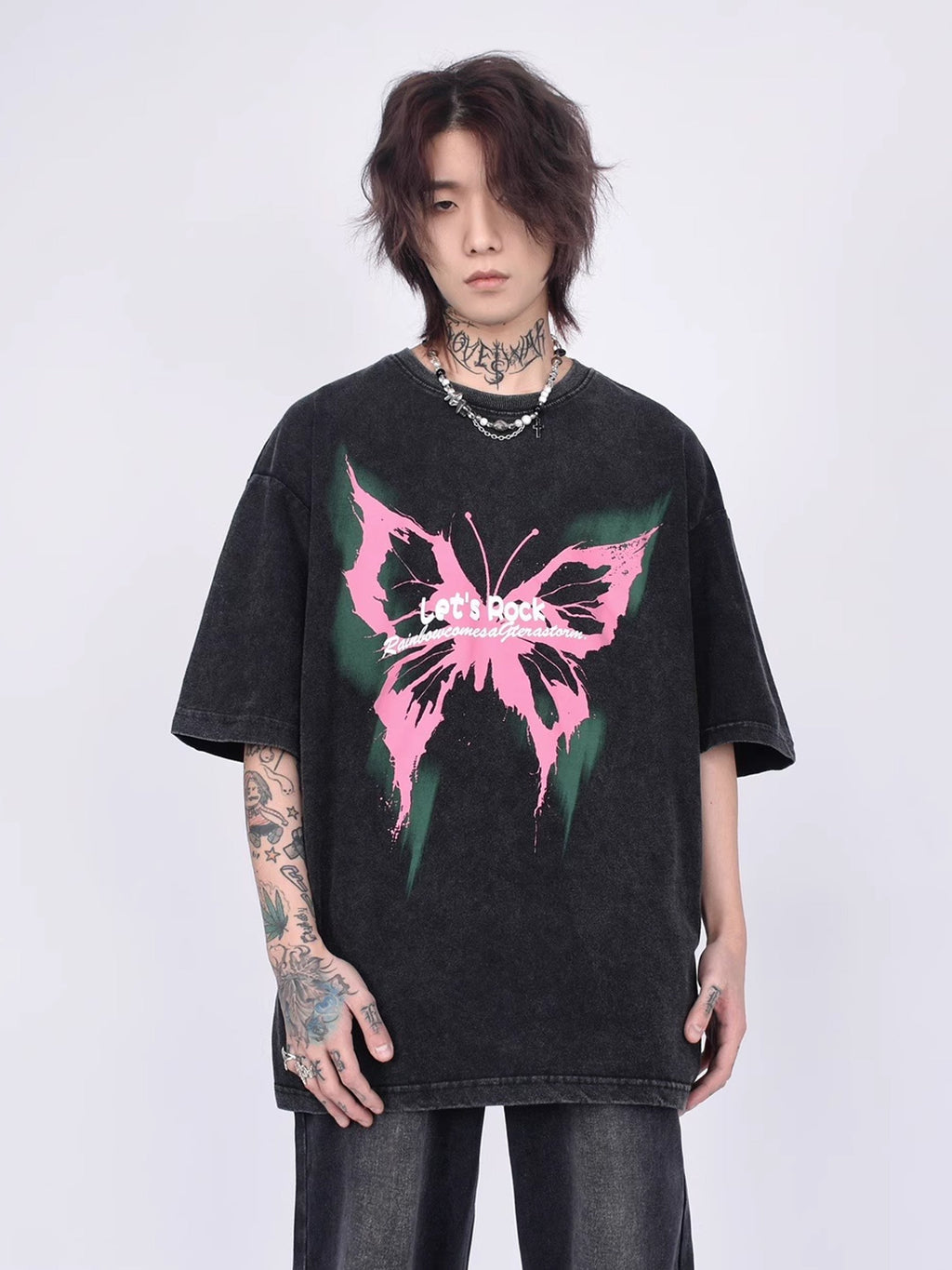 Butterfly Washed Tee  OR0101