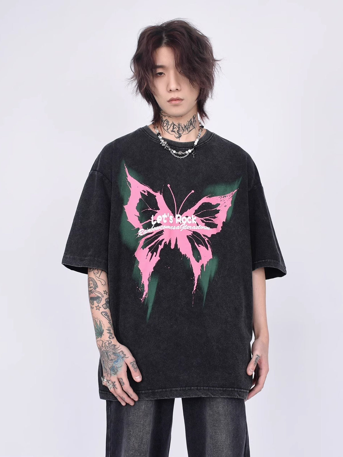 Butterfly Washed Tee  OR0101