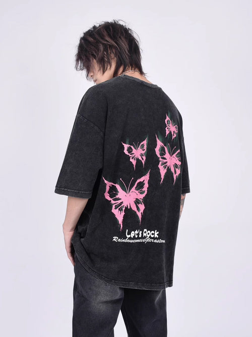 Butterfly Washed Tee  OR0101