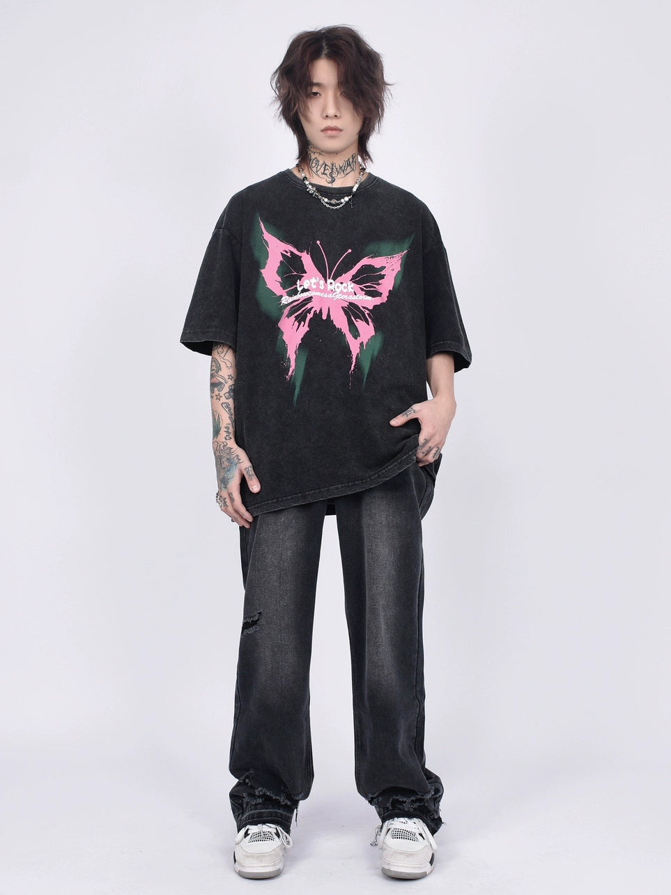 Butterfly Washed Tee  OR0101