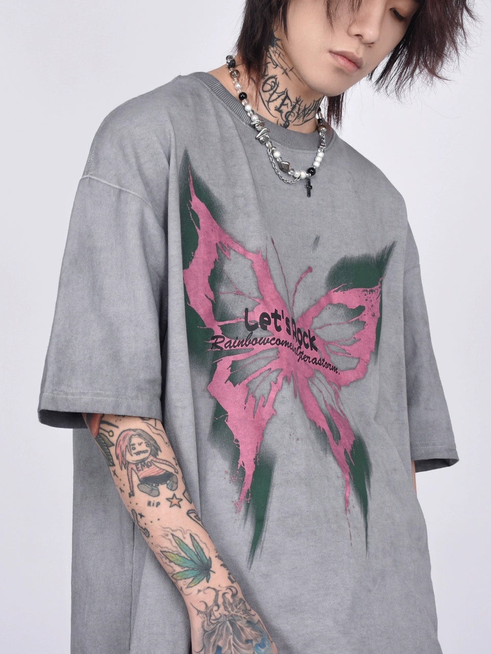 Butterfly Washed Tee  OR0101