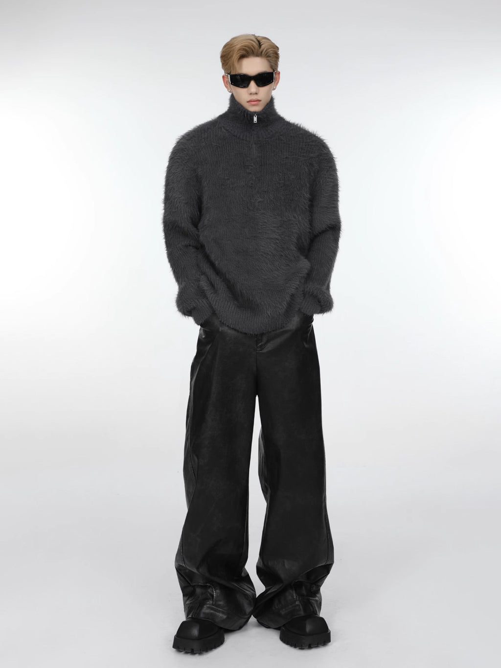 Zipper Fur Knit  OR0105