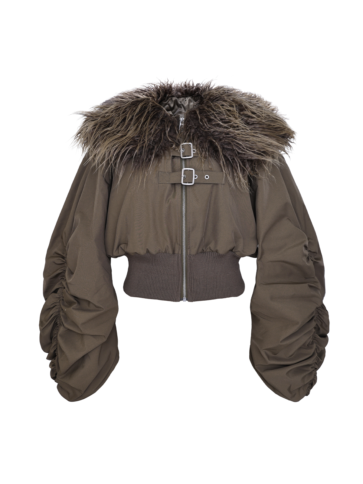 Fur Collar Bomber Jacket  OR0107
