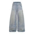 Paint Splatter Double-Waist Wide-Leg Jeans  OR0110
