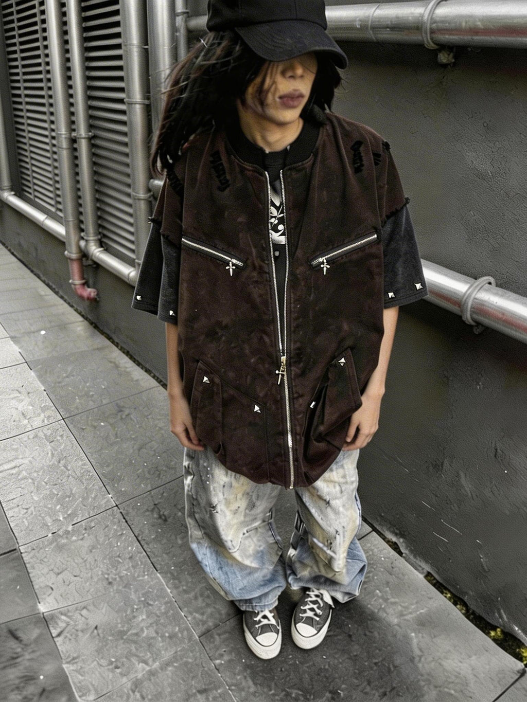 Vintage Distressed Workwear Shirt  OR0111