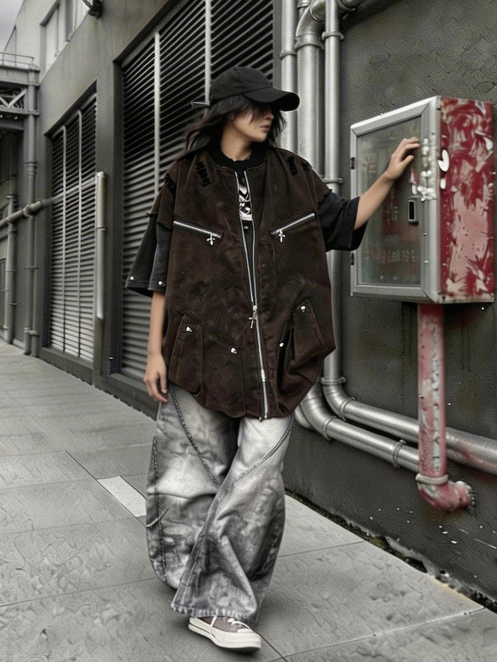 Vintage Distressed Workwear Shirt  OR0111