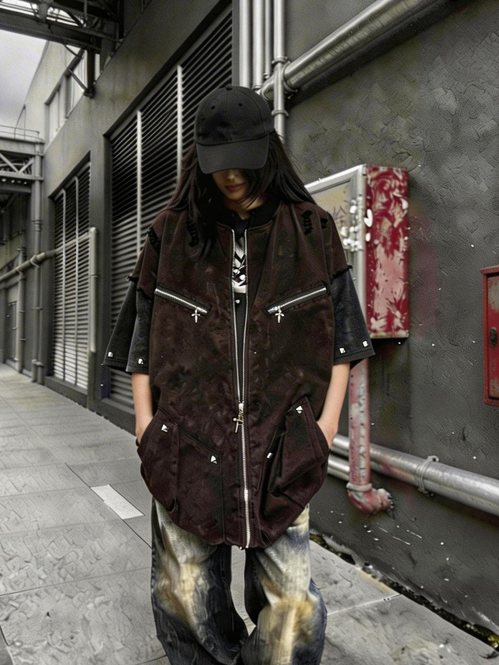 Vintage Distressed Workwear Shirt  OR0111