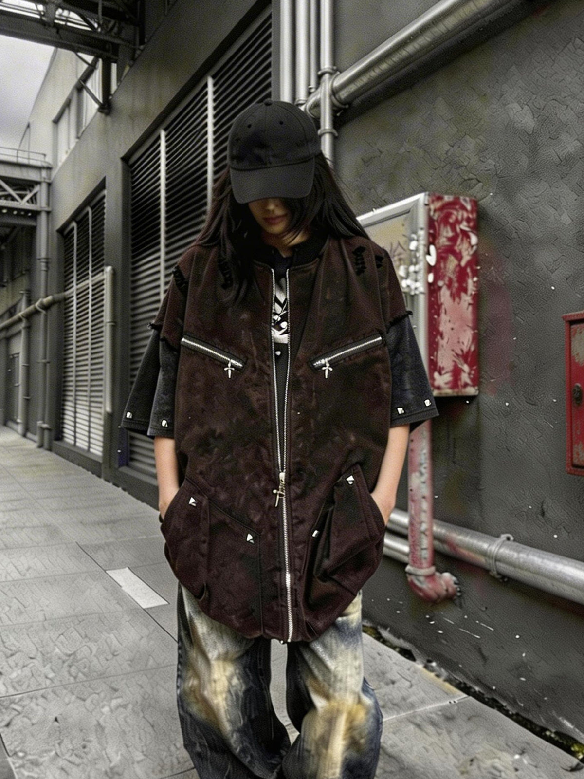Vintage Distressed Workwear Shirt  OR0111