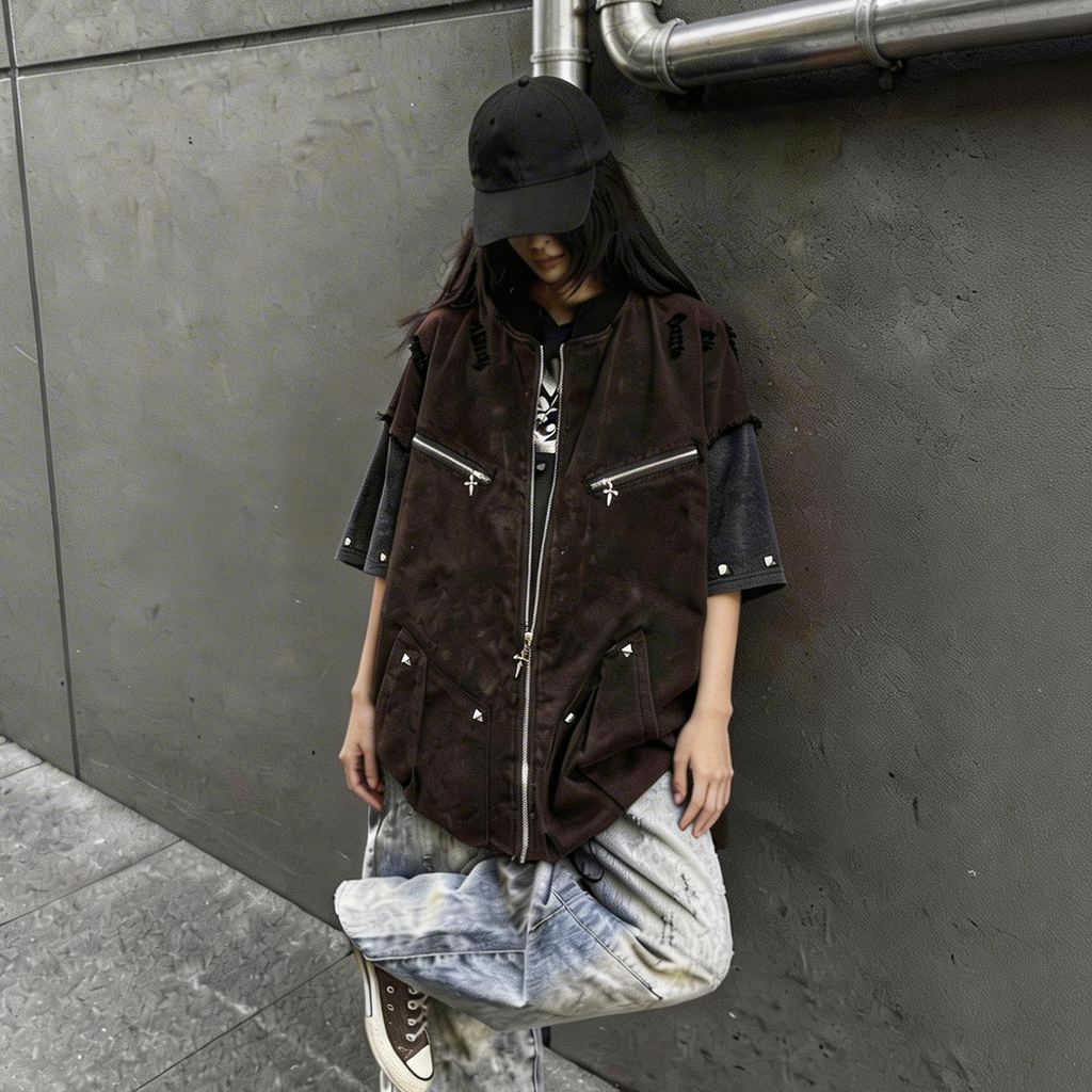 Vintage Distressed Workwear Shirt  OR0111
