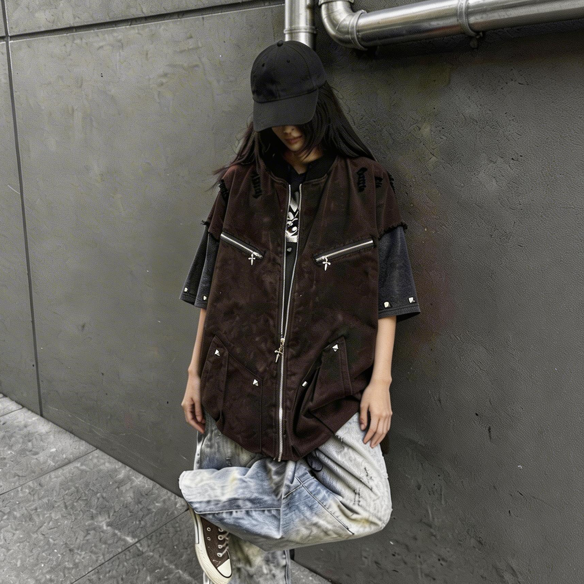 Vintage Distressed Workwear Shirt  OR0111