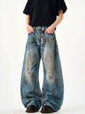 Dirty Dyed Hole Scimitar Ink Jeans  OR0117