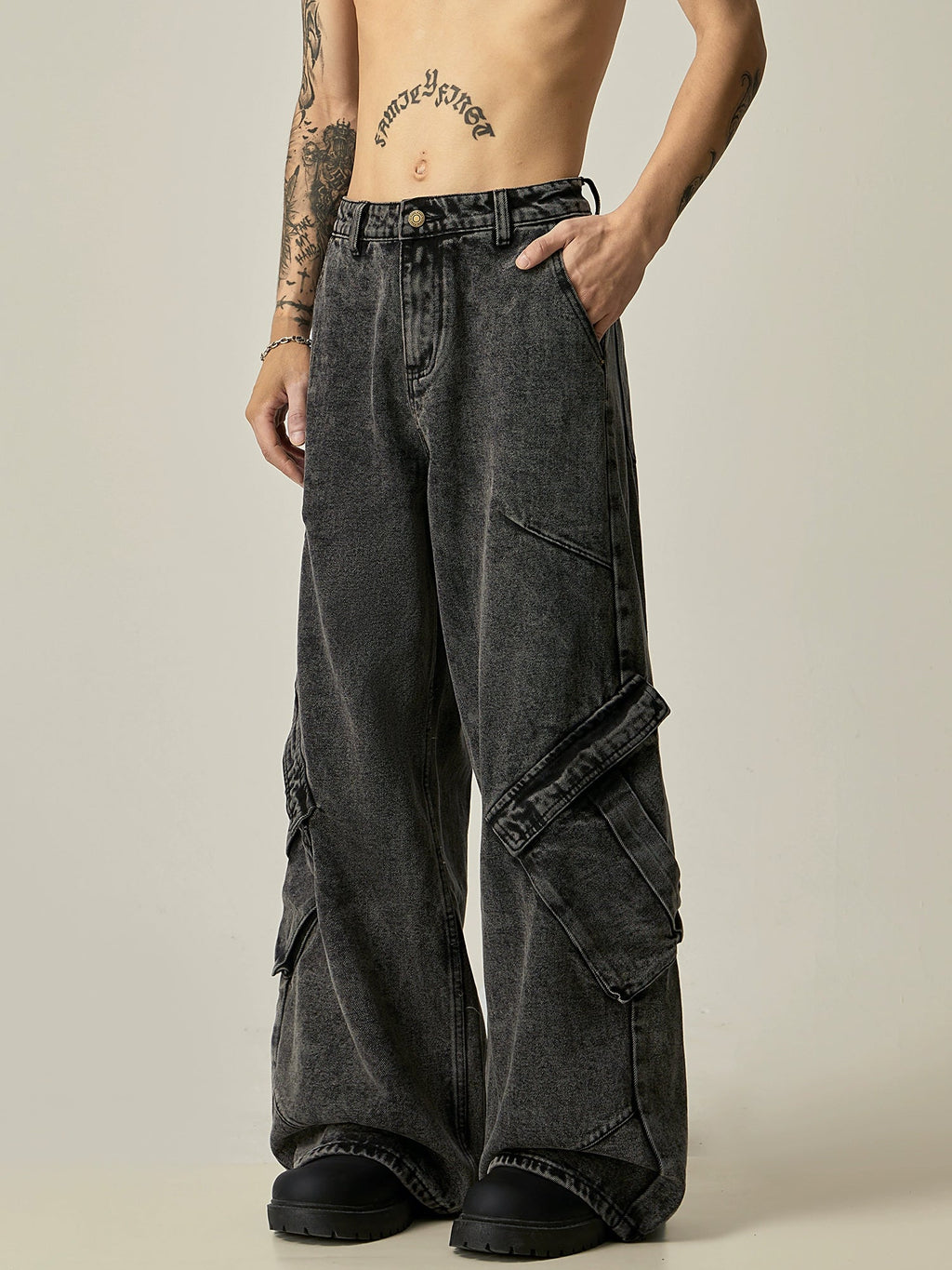Niche Retro Vibe Loose Work Pants  OR0131