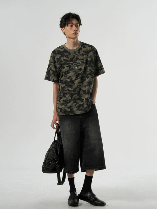 Camouflage Metal Short-sleeved T-shirt  OR0133