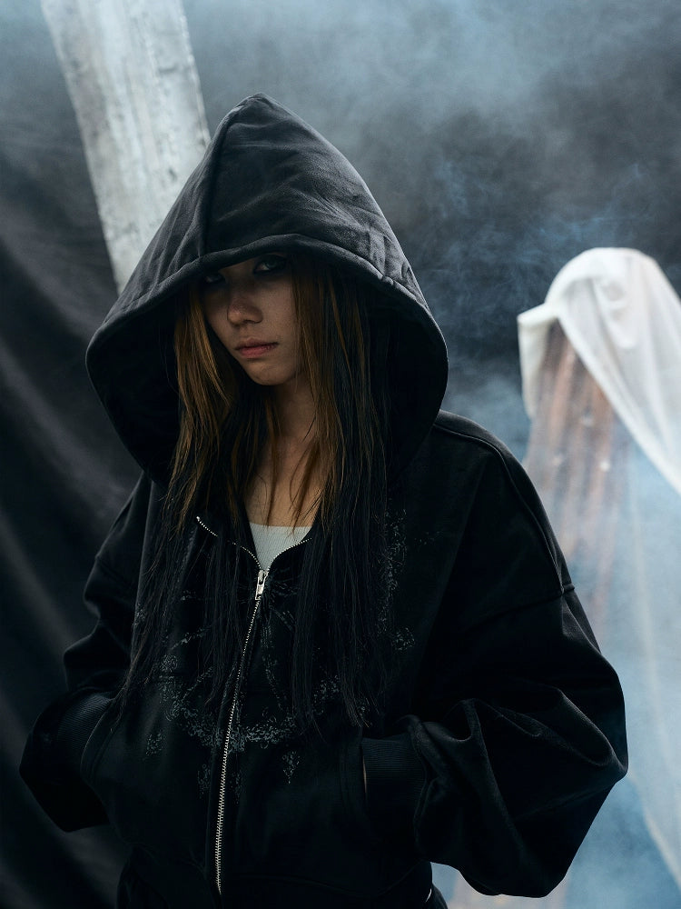 Dark Wizard Hooded Zipper Hoodie  OR0134