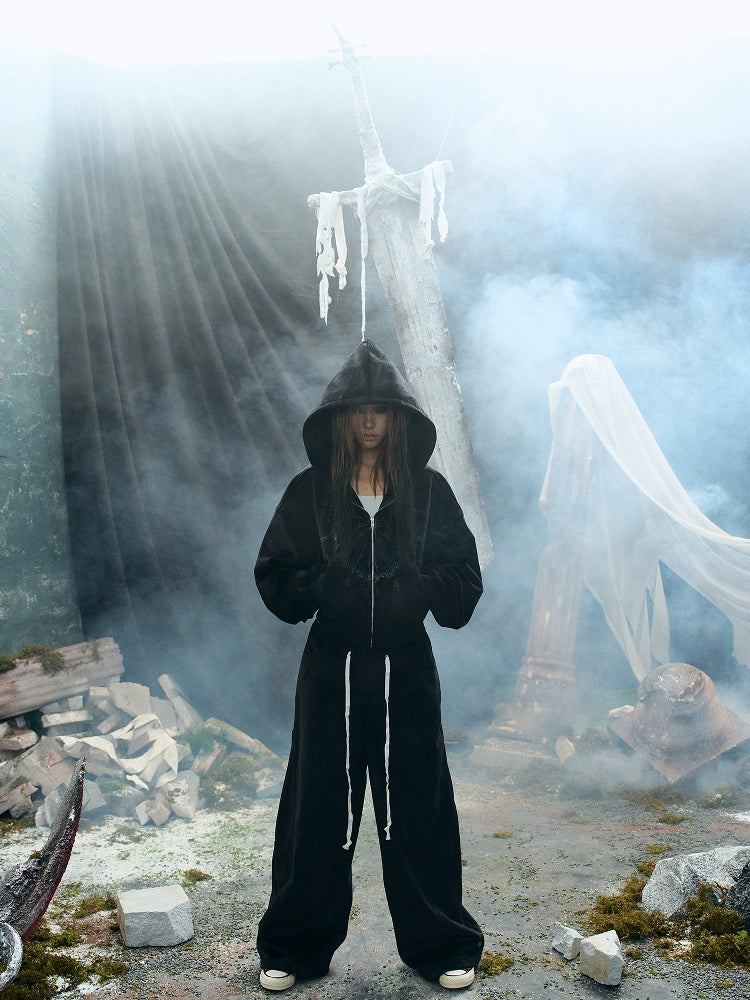 Dark Wizard Hooded Zipper Hoodie  OR0134