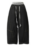 Retro Contrast Waist Stitching Jeans  OR0135