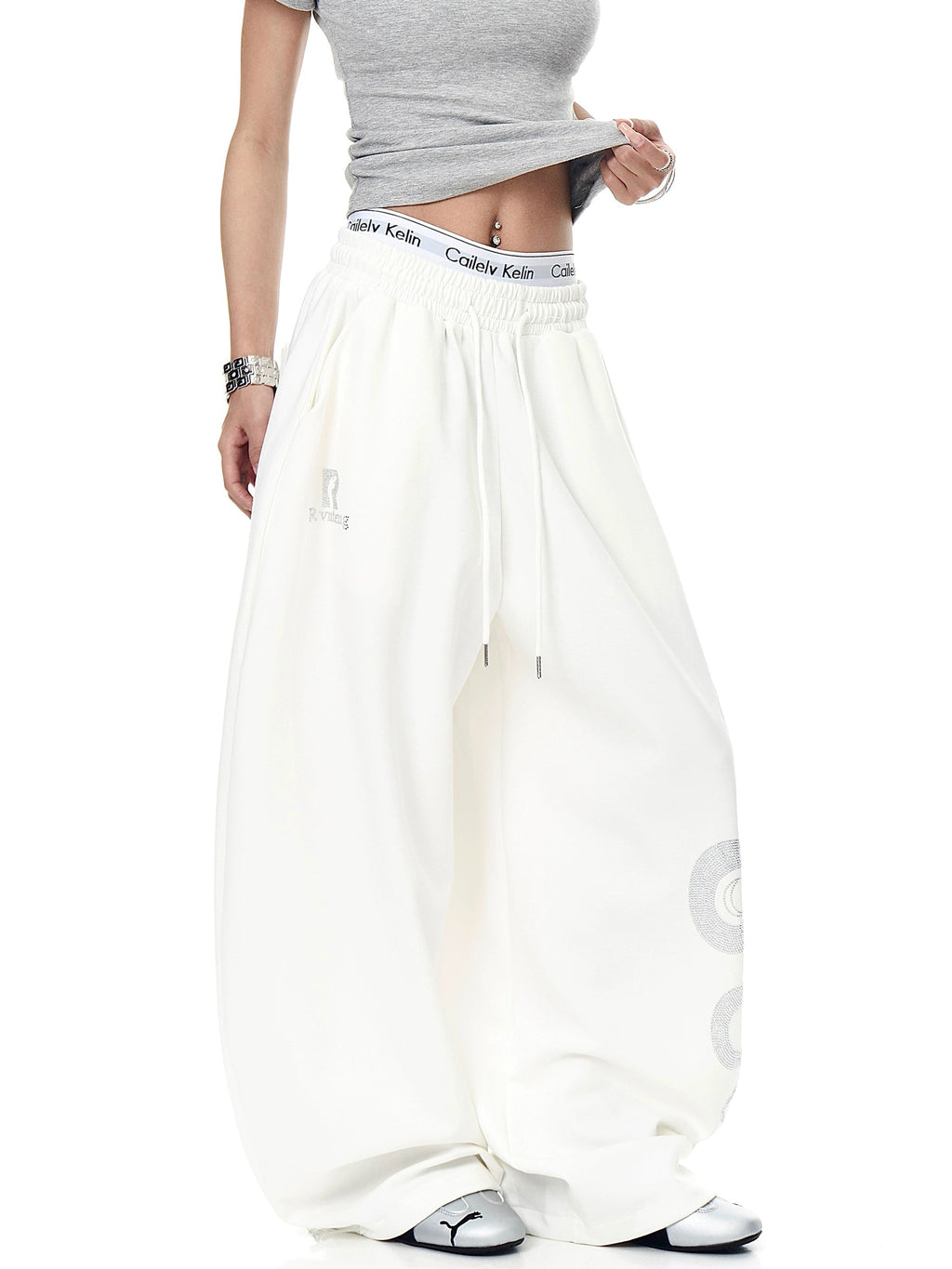 Snake Diamond Print Machete Sweat Pants  OR0137
