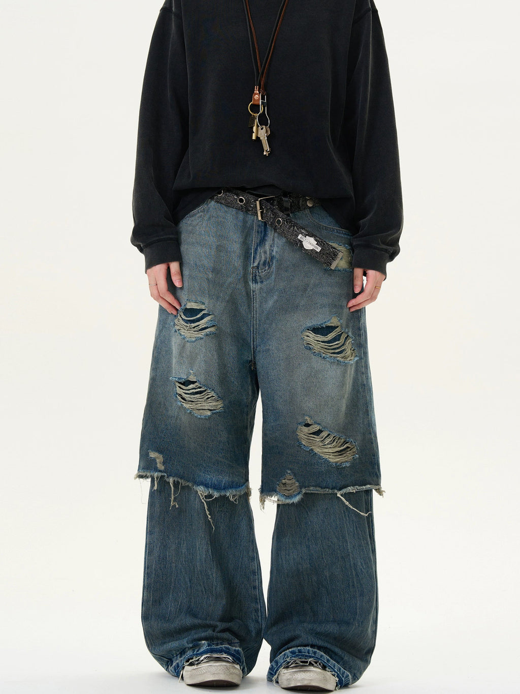 Stacked Wasteland Old Splicing Jeans  OR0144